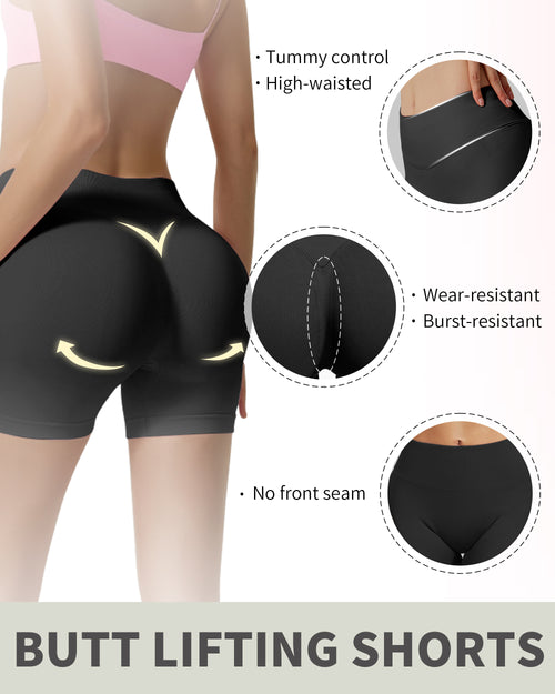 Seamless Scrunch Butt Lift Yoga Shorts – High Waisted Sculpting Gym Shorts